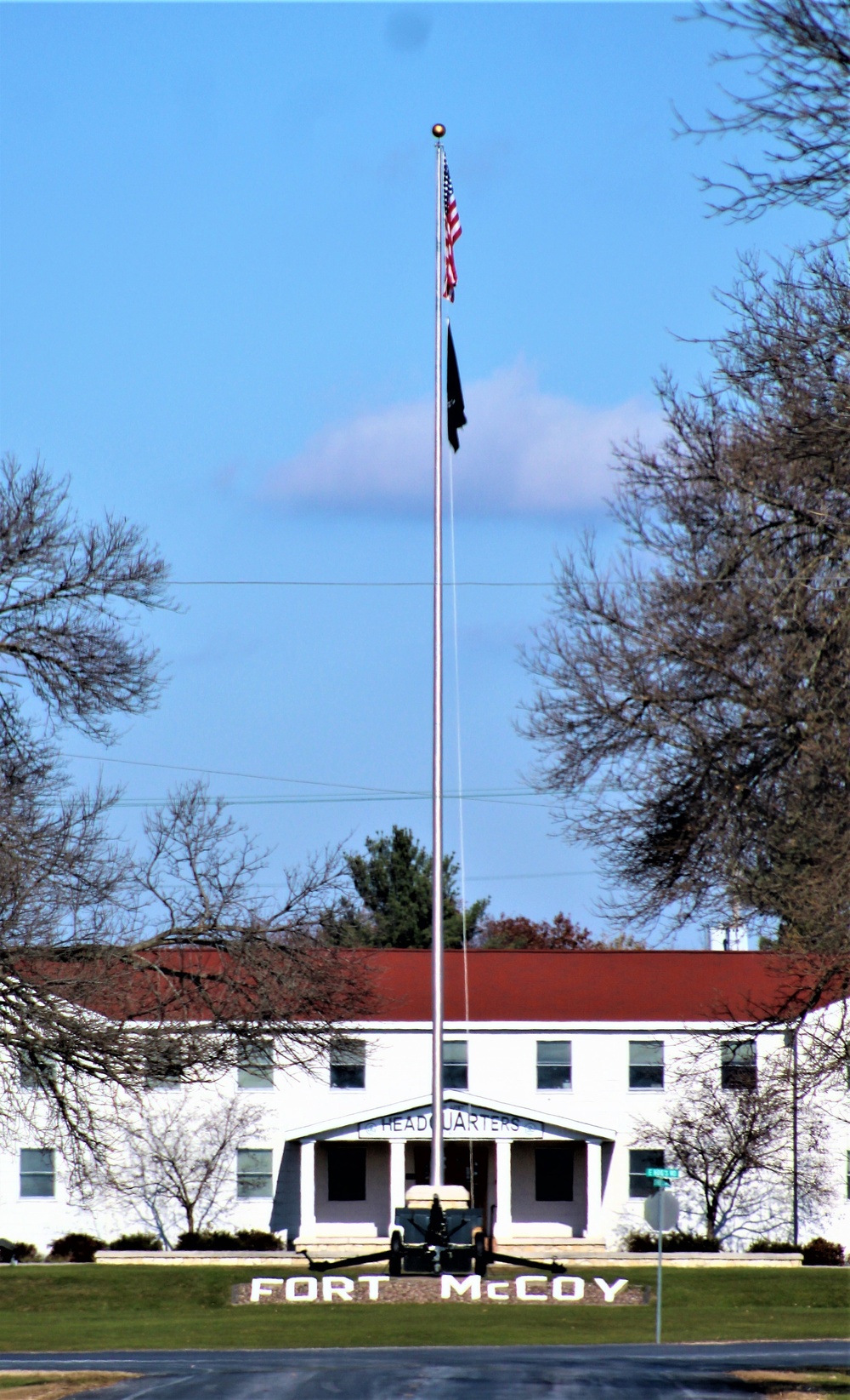 American Flag and Fort McCoy