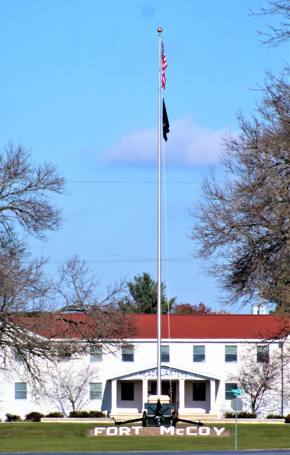 American Flag and Fort McCoy