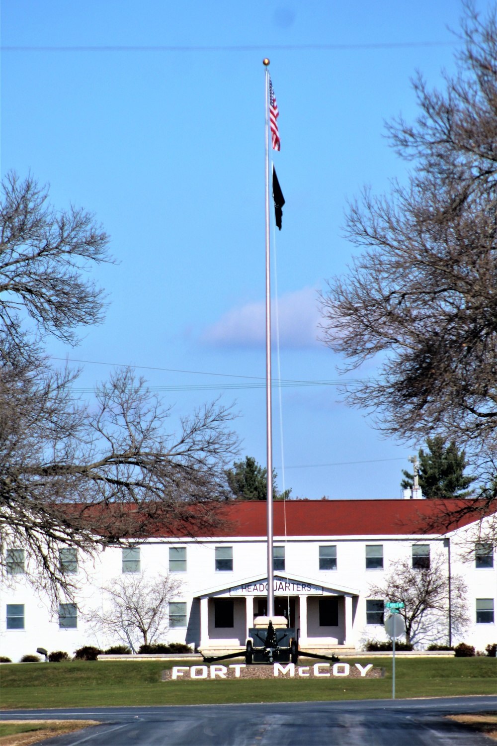 American Flag and Fort McCoy