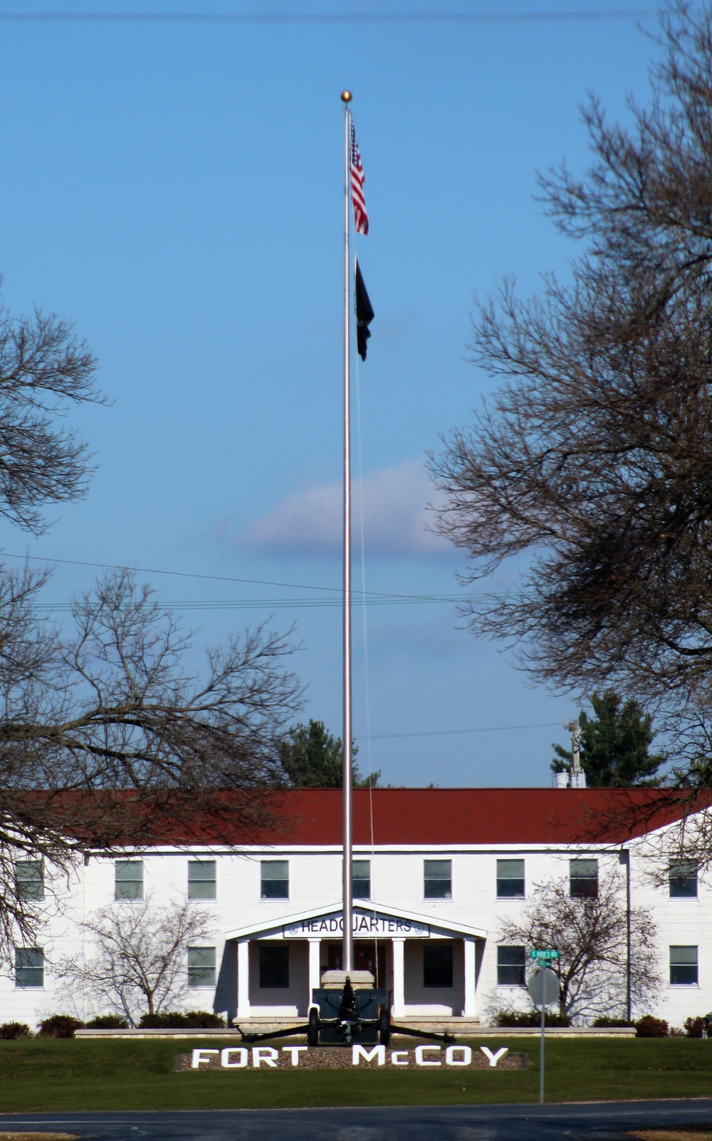 American Flag and Fort McCoy