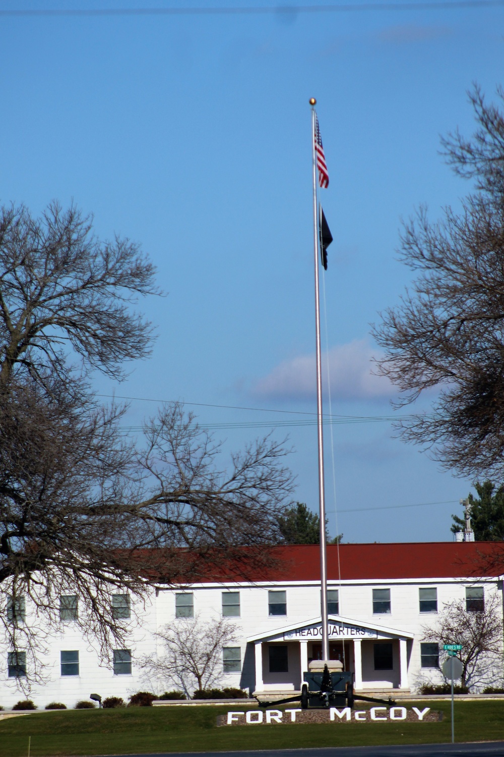 American Flag and Fort McCoy