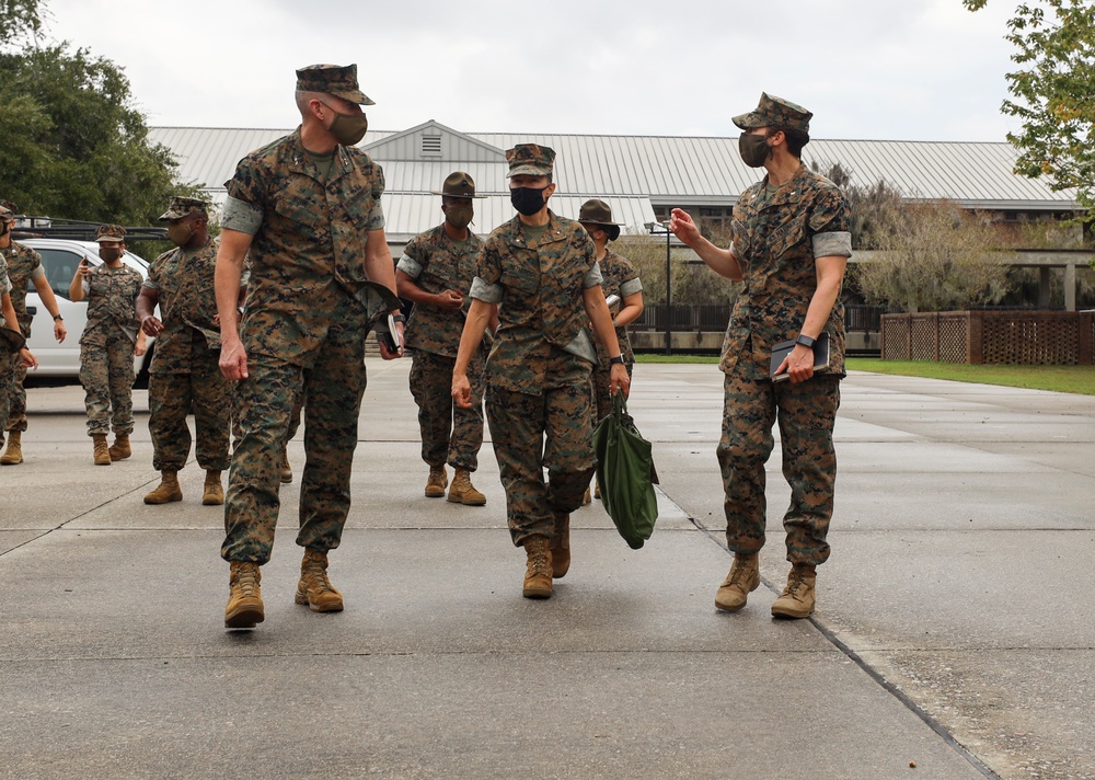 MCRC CG Visits Parris Island