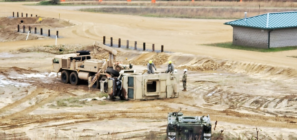 Soldiers hold field training for the Regional Training Site-Maintenance Wheeled-Vehicle Recovery Operations Course at Fort McCoy