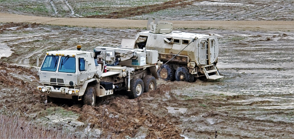 Soldiers hold field training for the Regional Training Site-Maintenance Wheeled-Vehicle Recovery Operations Course at Fort McCoy