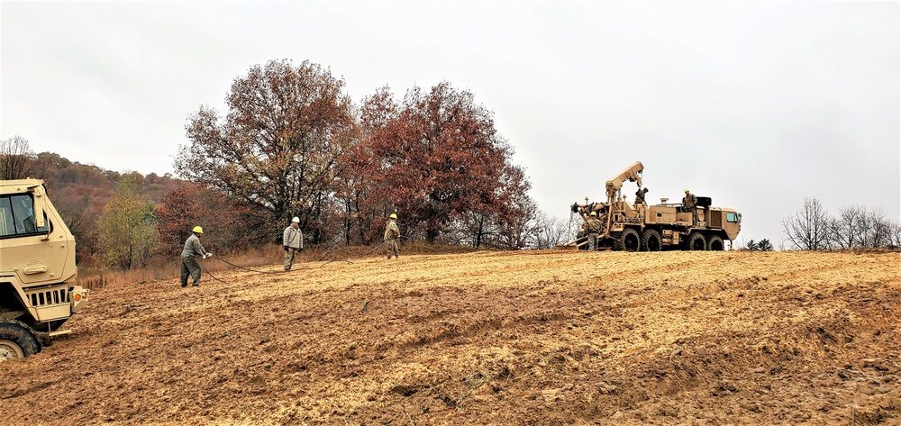 Soldiers hold field training for the Regional Training Site-Maintenance Wheeled-Vehicle Recovery Operations Course at Fort McCoy