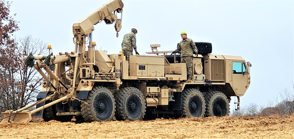 Soldiers hold field training for the Regional Training Site-Maintenance Wheeled-Vehicle Recovery Operations Course at Fort McCoy