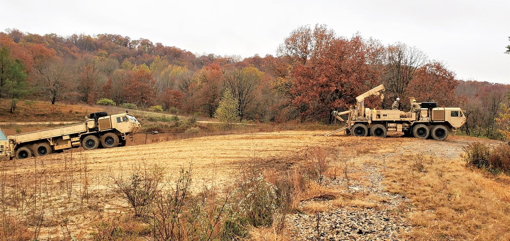 Soldiers hold field training for the Regional Training Site-Maintenance Wheeled-Vehicle Recovery Operations Course at Fort McCoy