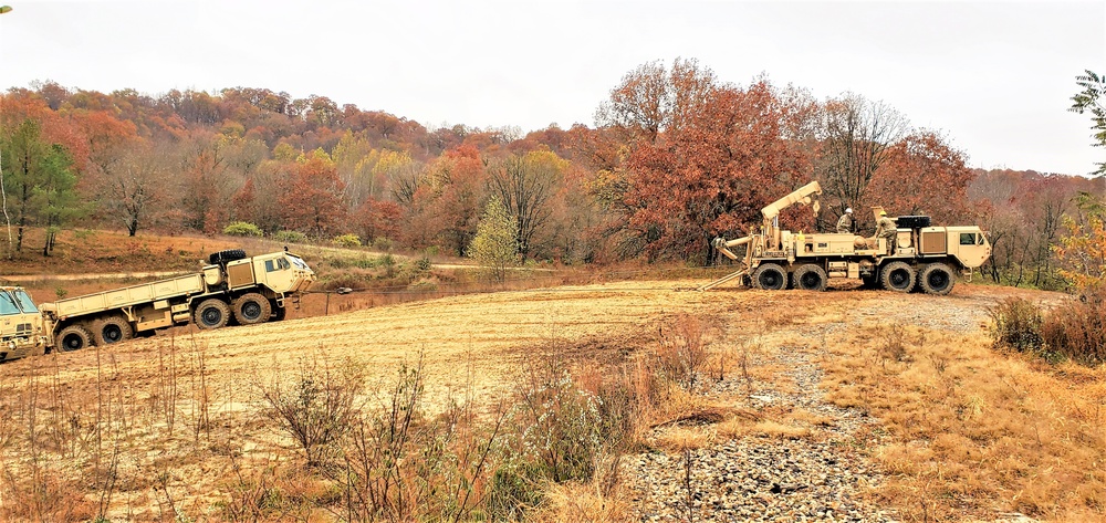 Soldiers hold field training for the Regional Training Site-Maintenance Wheeled-Vehicle Recovery Operations Course at Fort McCoy