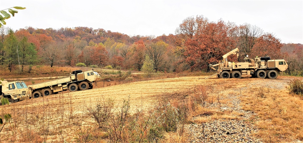 Soldiers hold field training for the Regional Training Site-Maintenance Wheeled-Vehicle Recovery Operations Course at Fort McCoy