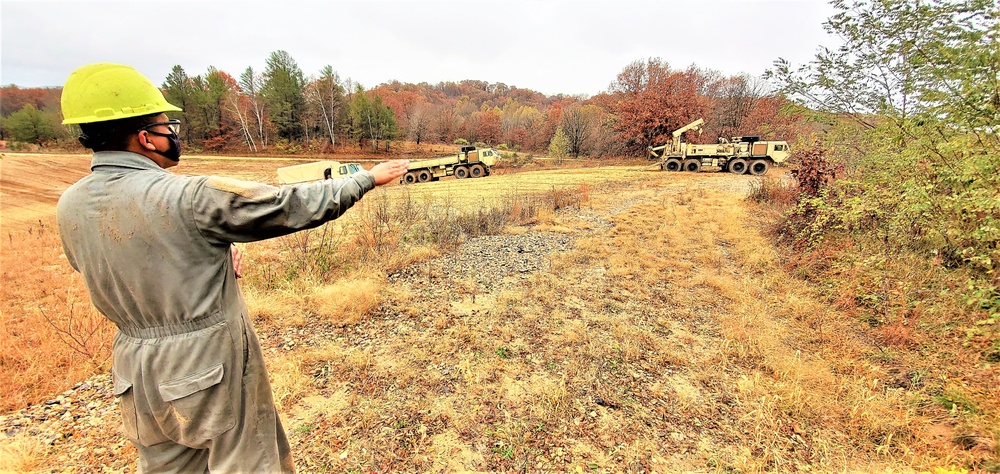 Soldiers hold field training for the Regional Training Site-Maintenance Wheeled-Vehicle Recovery Operations Course at Fort McCoy