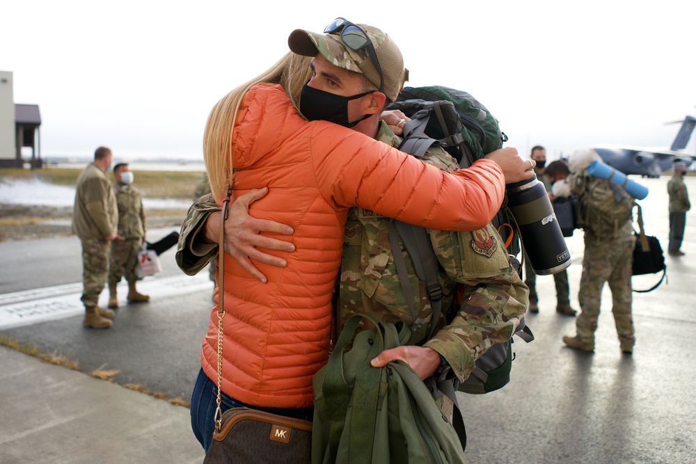 Rescue and maintenance Airman of 176th Wing return from Africa deployment