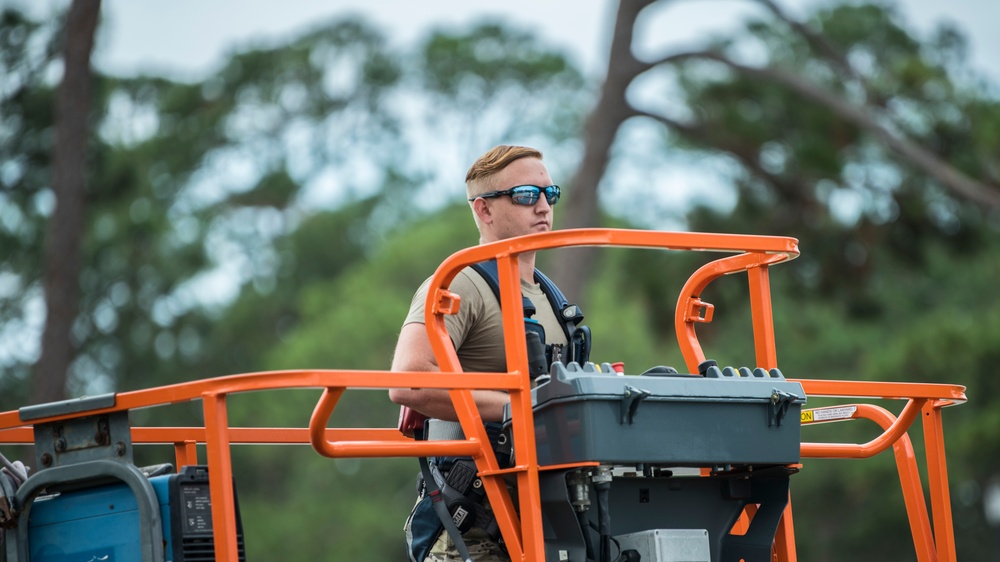 1st SOCES Air Commandos cut trees down after Hurricane Zeta