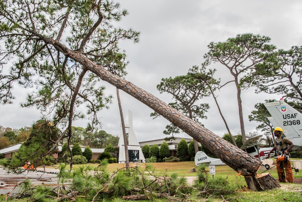 1st SOCES Air Commandos cut trees down after Hurricane Zeta