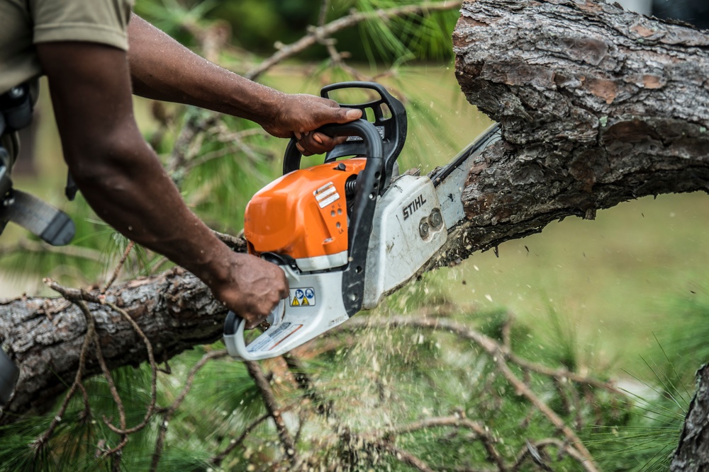 1st SOCES Air Commandos cut trees down after Hurricane Zeta