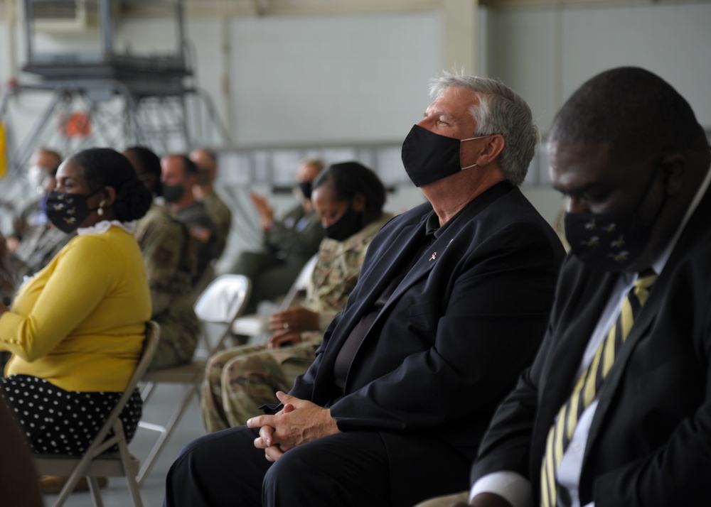908th Unveils Alabama State University Logo on C-130 Aircraft