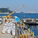 Barge loading for Ronald Reagan Carrier Strike Group