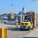 Barge loading for Ronald Reagan Carrier Strike Group