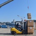 Barge loading for Ronald Reagan Carrier Strike Group