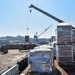 Barge loading for Ronald Reagan Carrier Strike Group