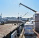 Barge loading for Ronald Reagan Carrier Strike Group