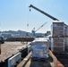 Barge loading for Ronald Reagan Carrier Strike Group