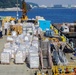 Barge loading for Ronald Reagan Carrier Strike Group