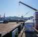 Barge loading for Ronald Reagan Carrier Strike Group