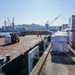 Barge loading for Ronald Reagan Carrier Strike Group