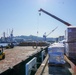 Barge loading for Ronald Reagan Carrier Strike Group