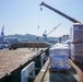 Barge loading for Ronald Reagan Carrier Strike Group