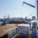 Barge loading for Ronald Reagan Carrier Strike Group