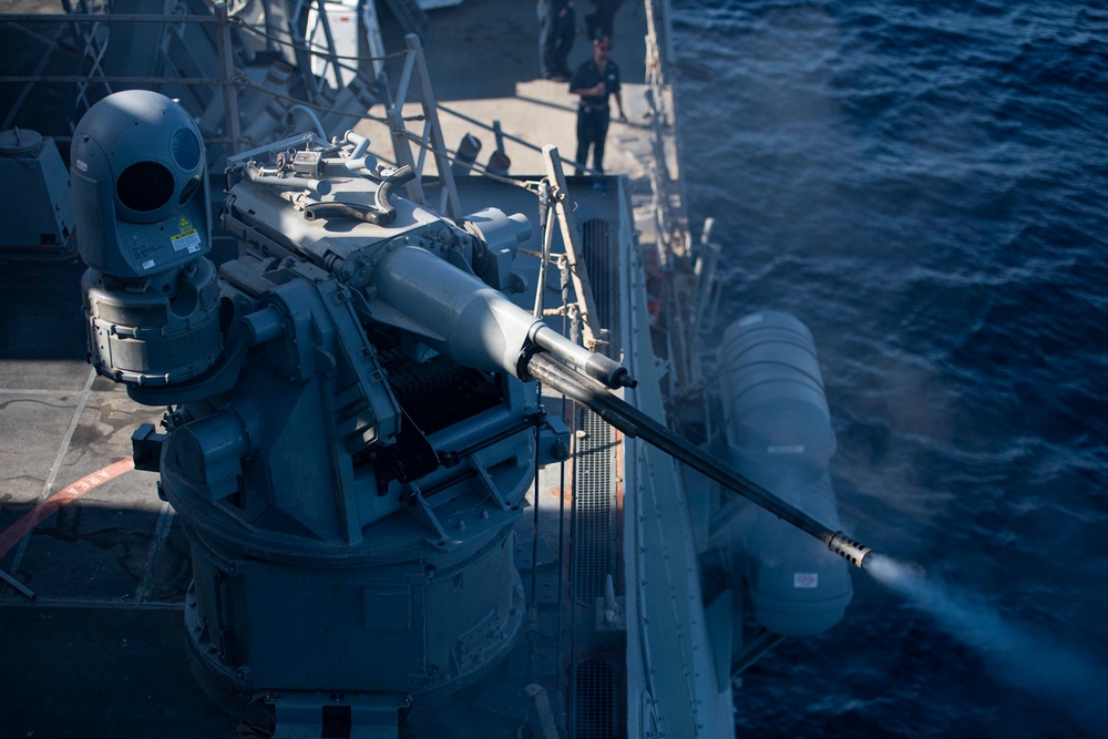 USS Sterett Conducts Live Fire Exercise