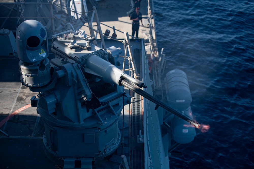 USS Sterett Conducts Live Fire Exercise