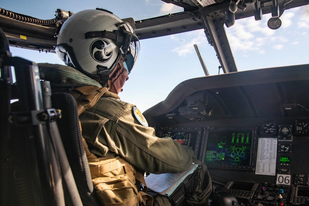 Pilot Operates MH-60R