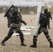 Albanian soldiers practice crowd control techniques