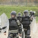 Albanian soldiers ready for crowd control training