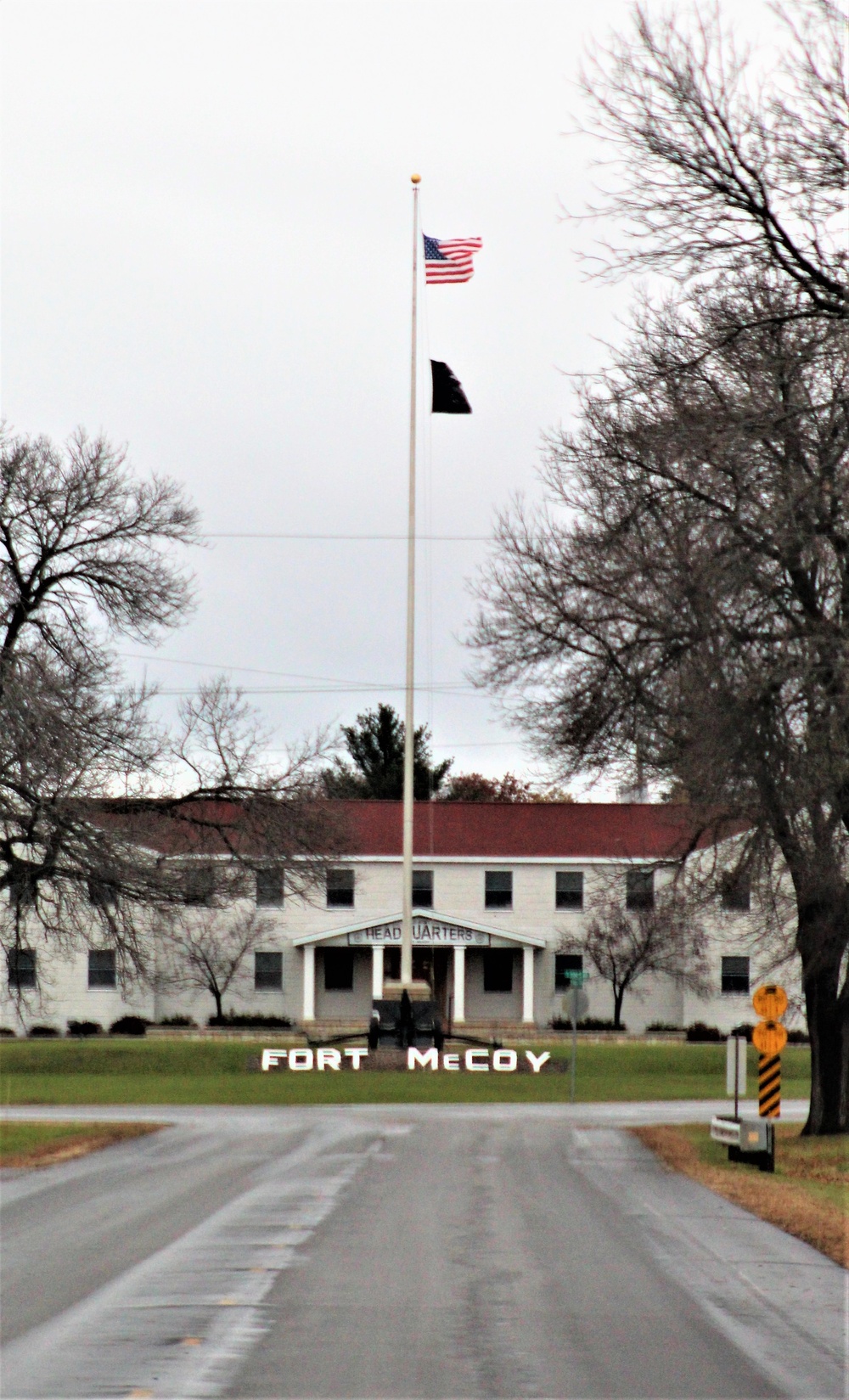 American Flag and Fort McCoy