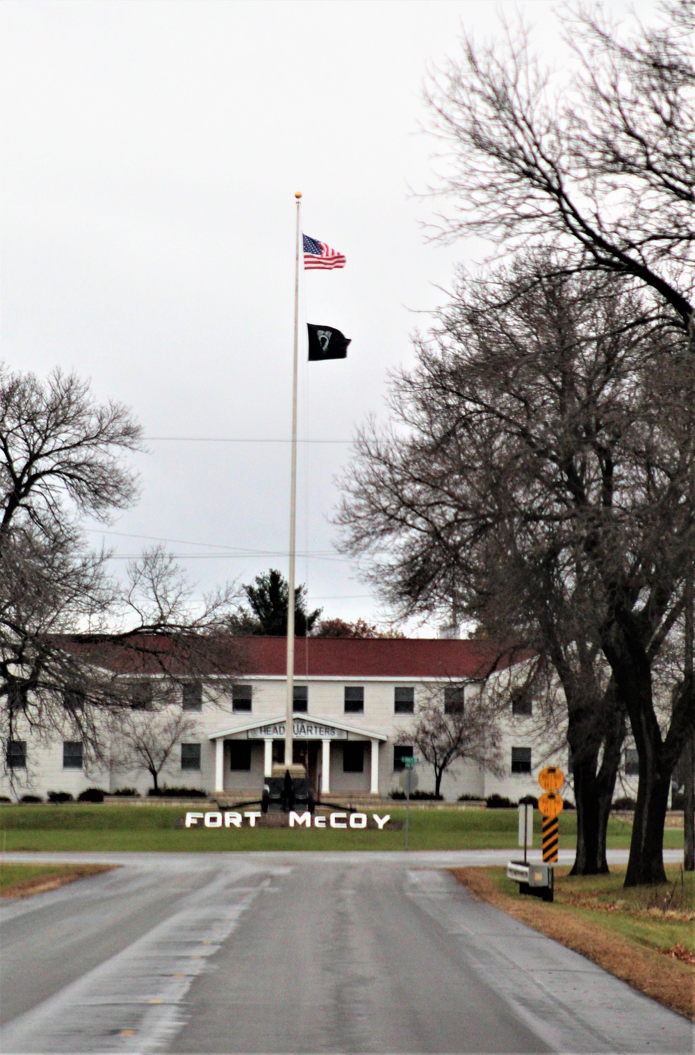 American Flag and Fort McCoy