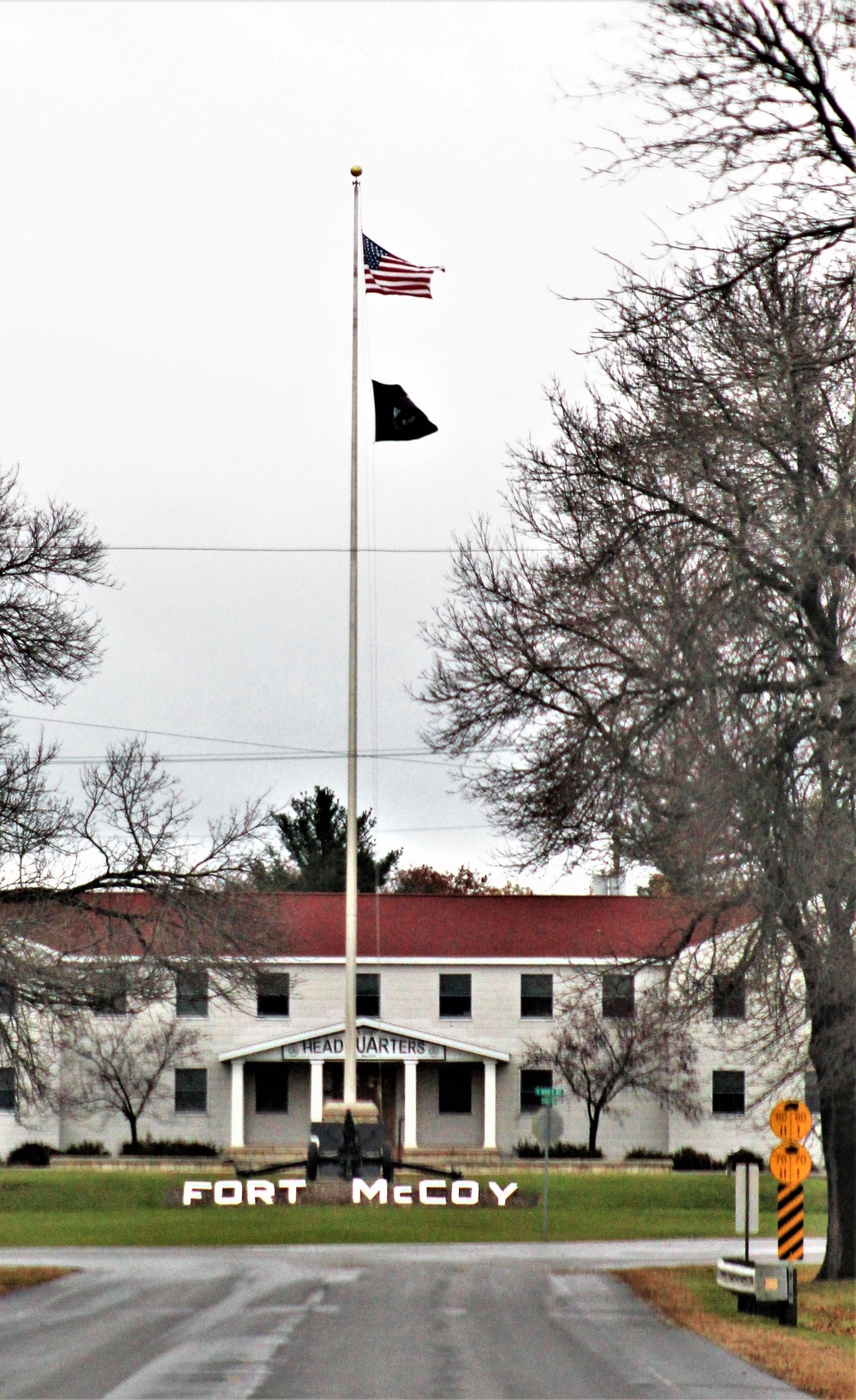 American Flag and Fort McCoy