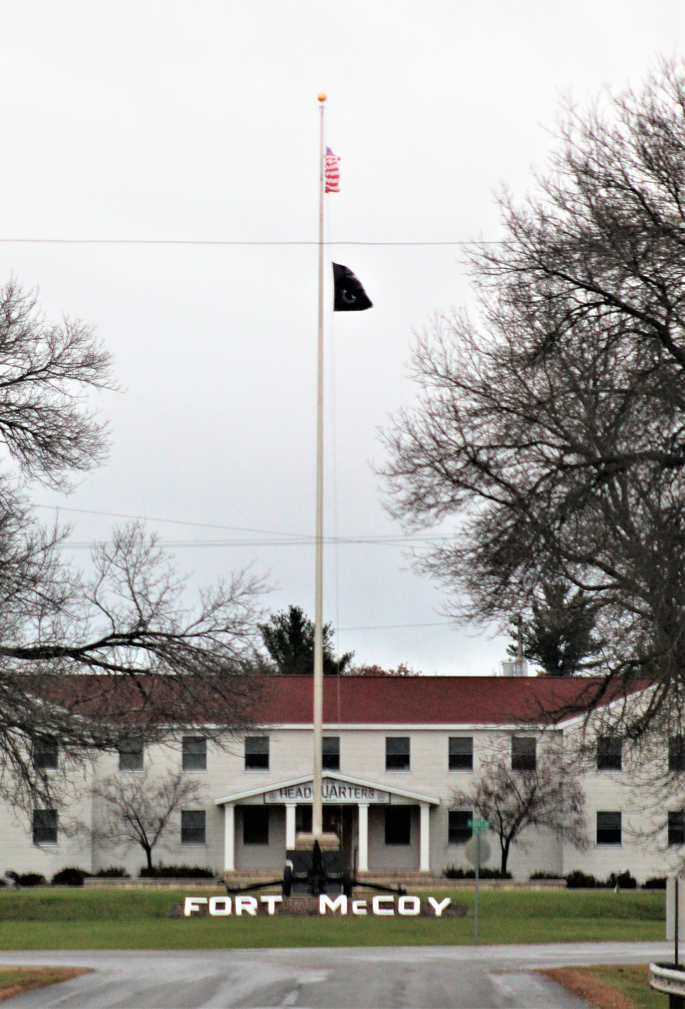 American Flag and Fort McCoy