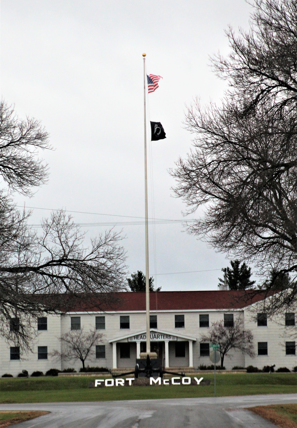 American Flag and Fort McCoy