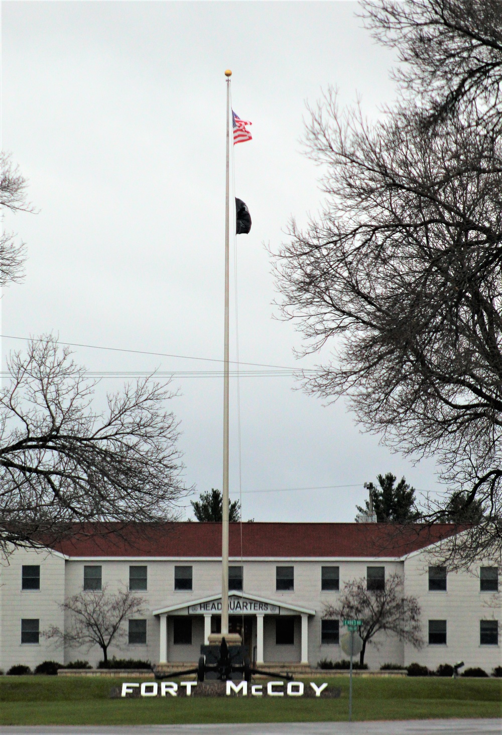 American Flag and Fort McCoy