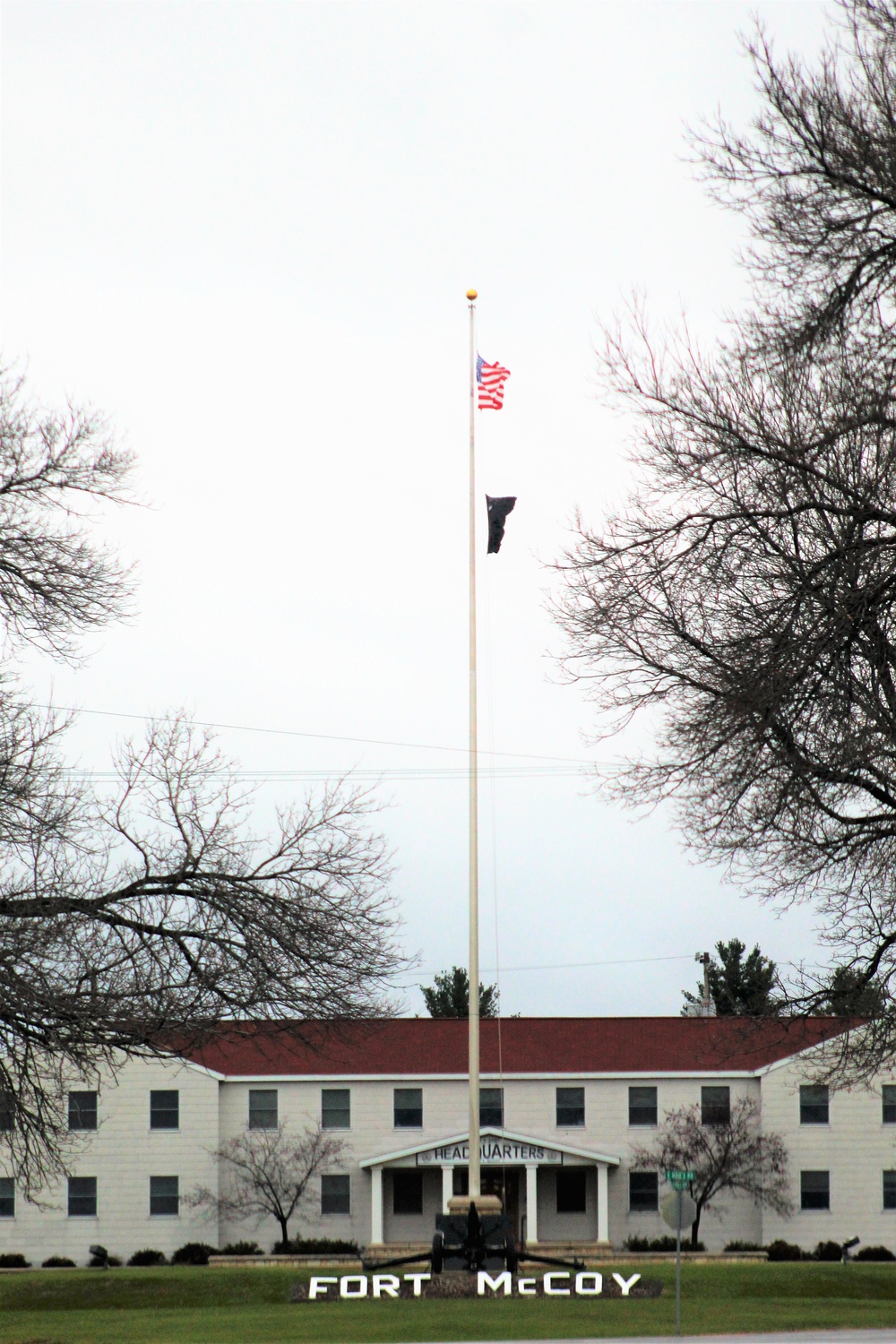 American Flag and Fort McCoy