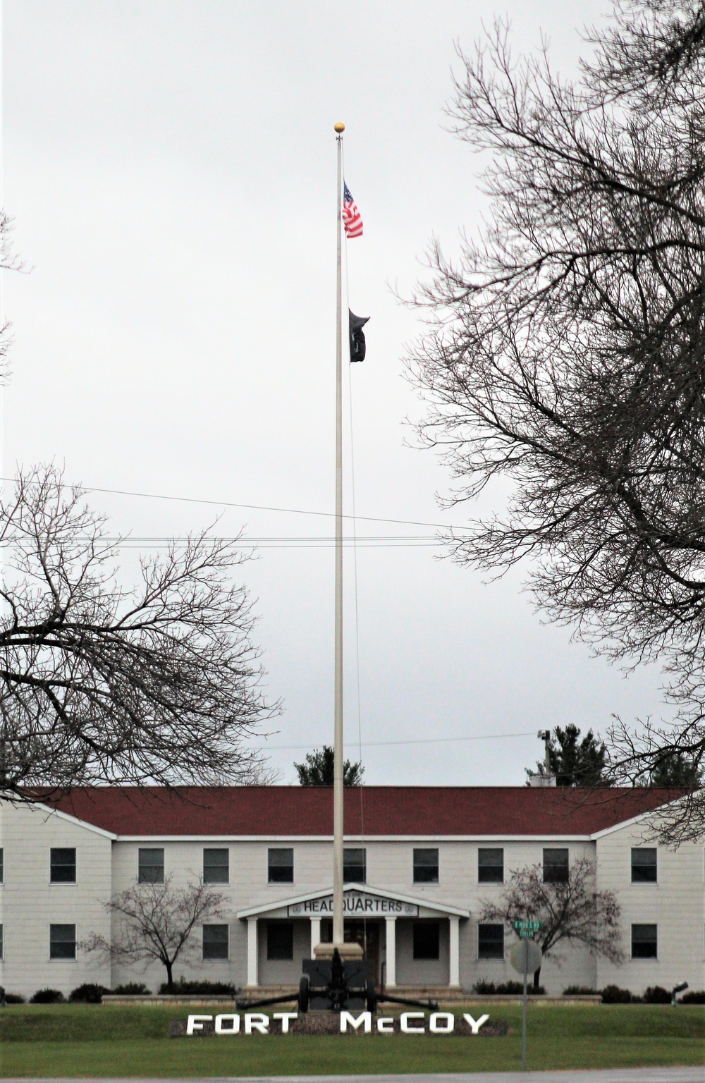 American Flag and Fort McCoy