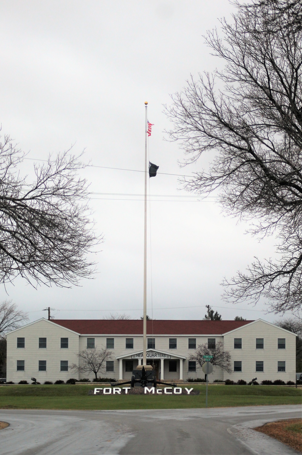 American Flag and Fort McCoy