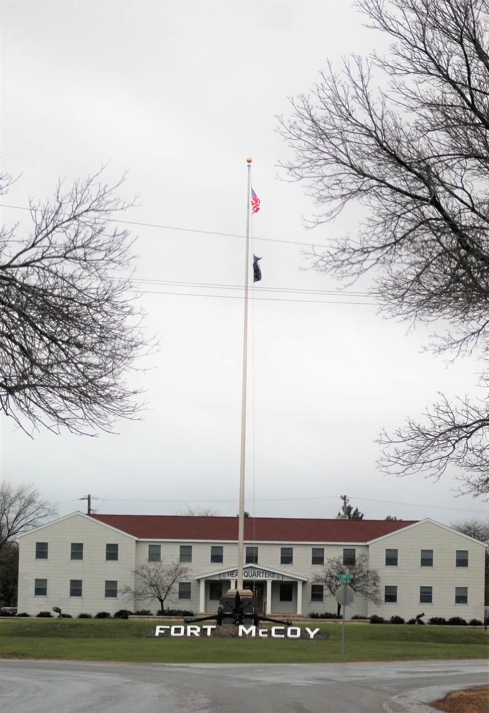 American Flag and Fort McCoy