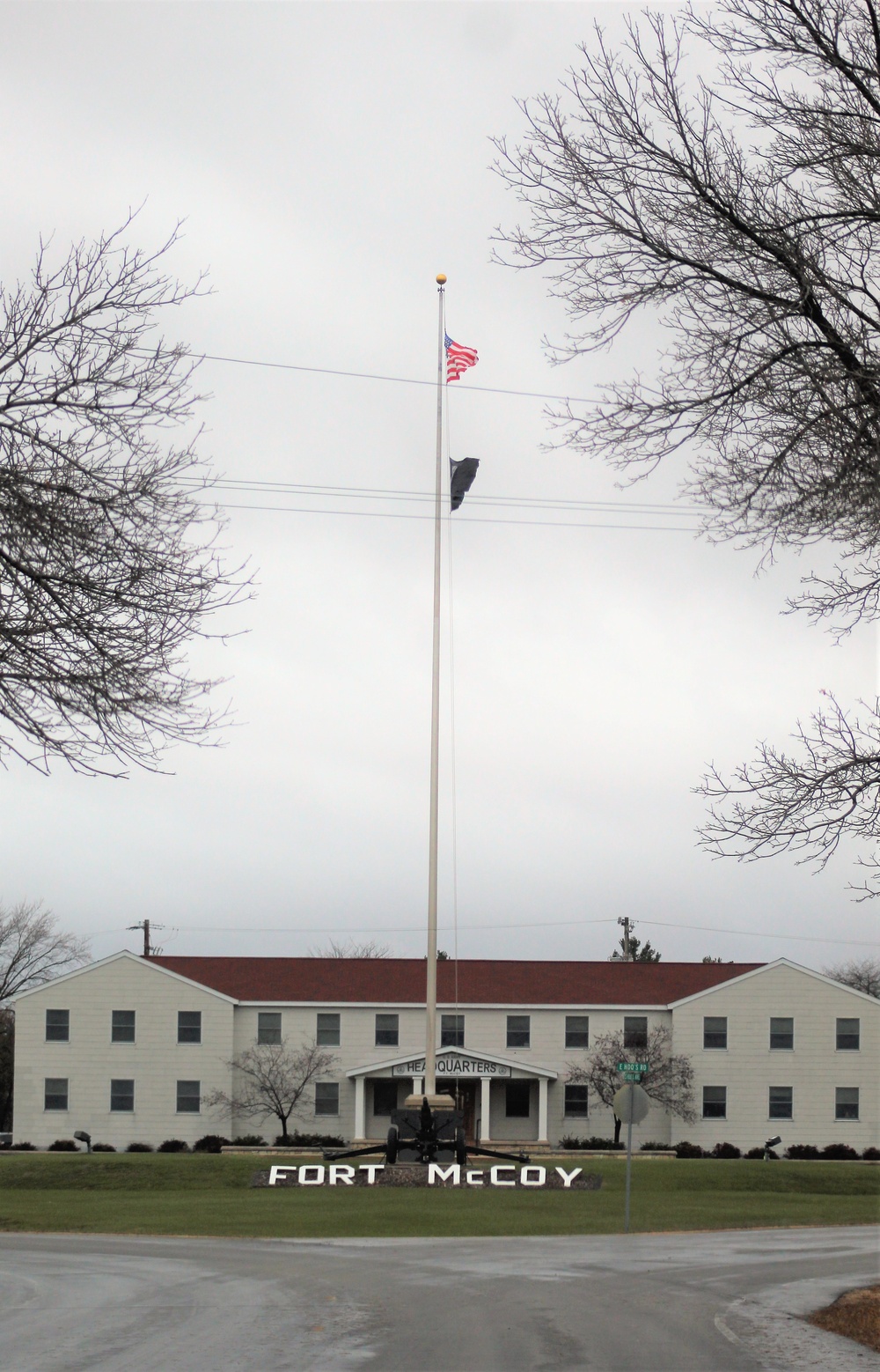 American Flag and Fort McCoy