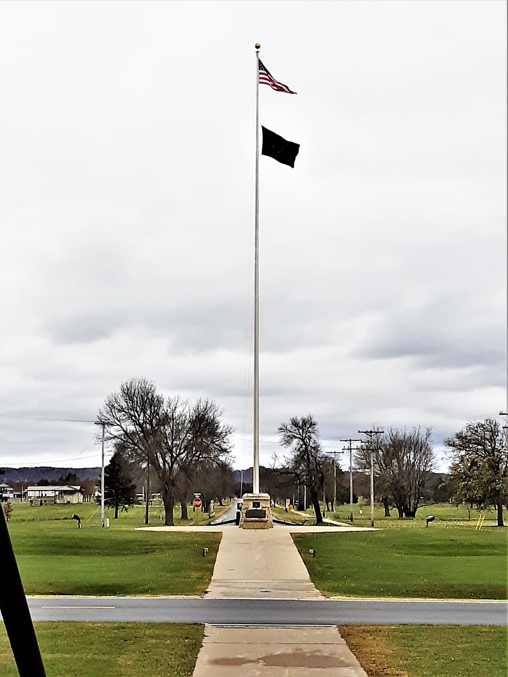 American Flag and Fort McCoy