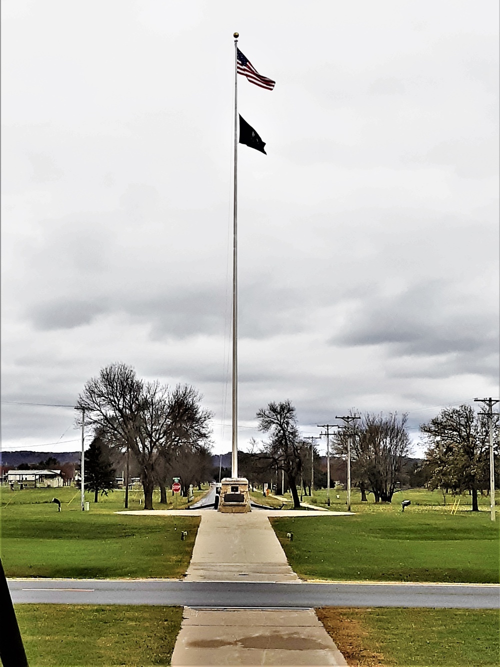 American Flag and Fort McCoy