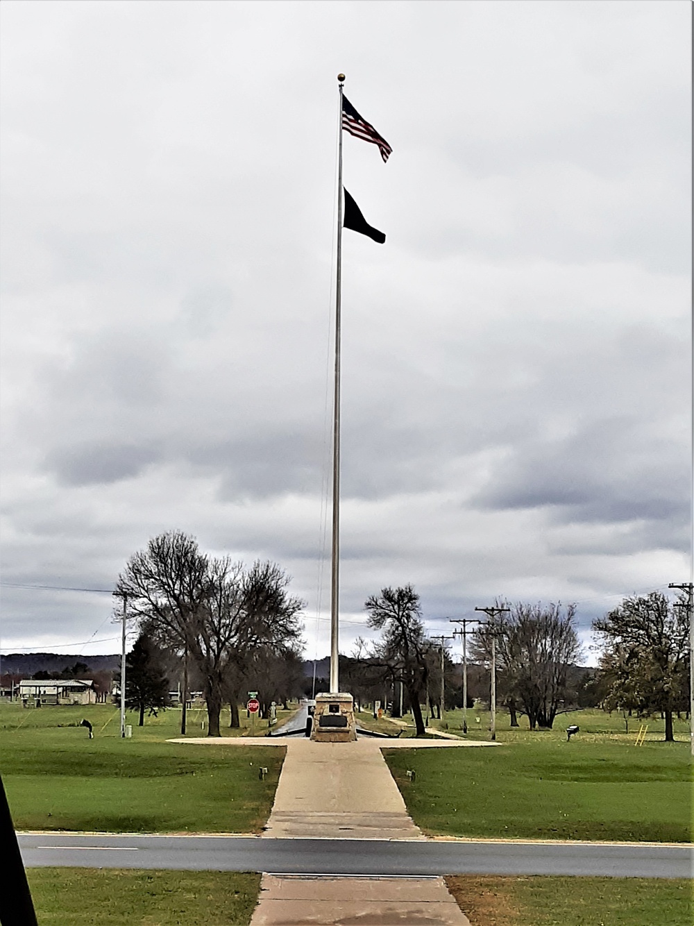 American Flag and Fort McCoy